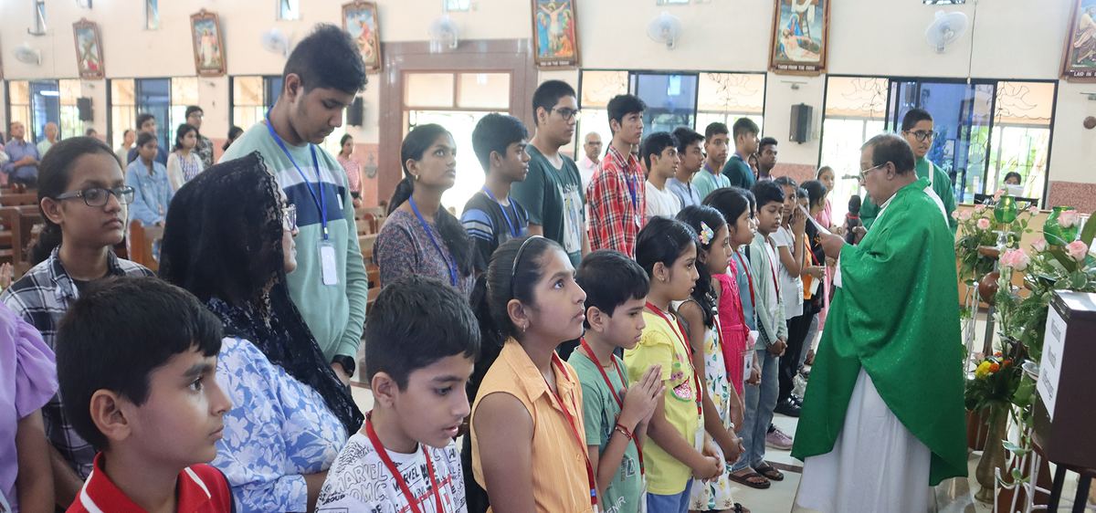 Parish community at Mass