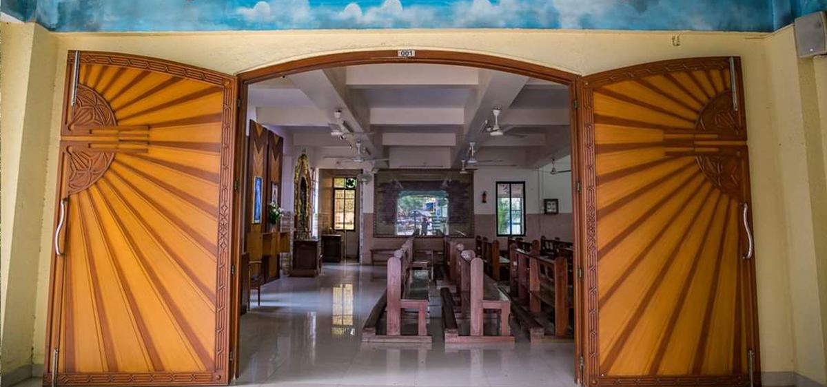 Open doors of the church