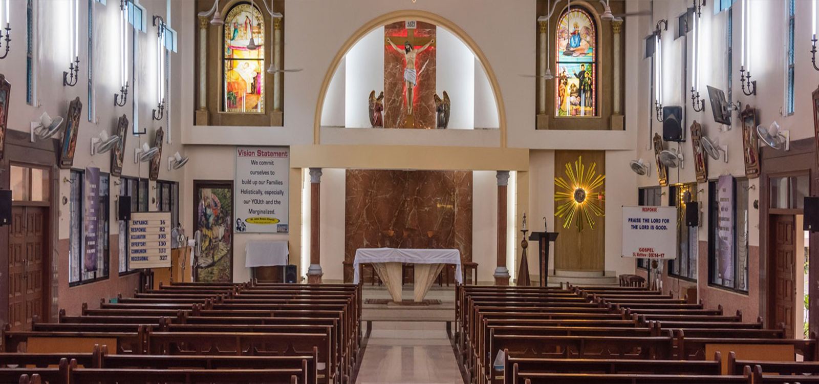 Interior of St. John Bosco Church, Borivali